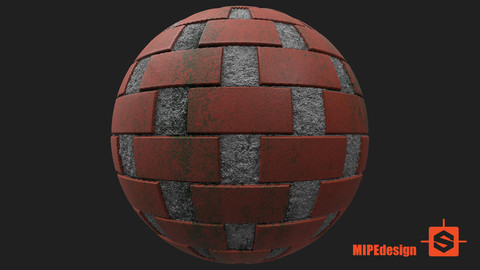 PBR Wall Bricks Dirty Texture