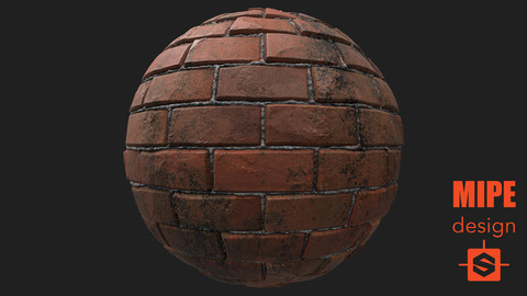 PBR Wall Bricks Dirty Texture