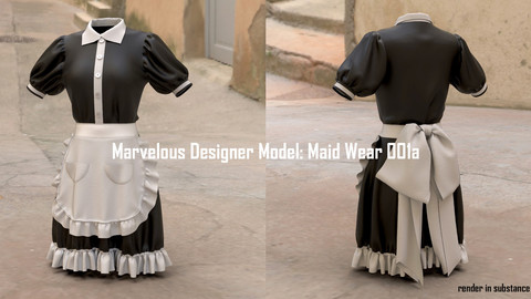 Marvelous Designer Model: Maid Wear 001a