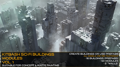 Kitbash Sci-fi Buildings & Modules Vol.1
