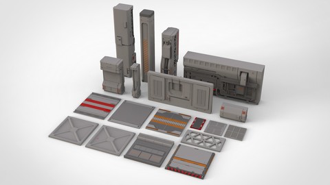 sci-fi Architecture kitbash 24