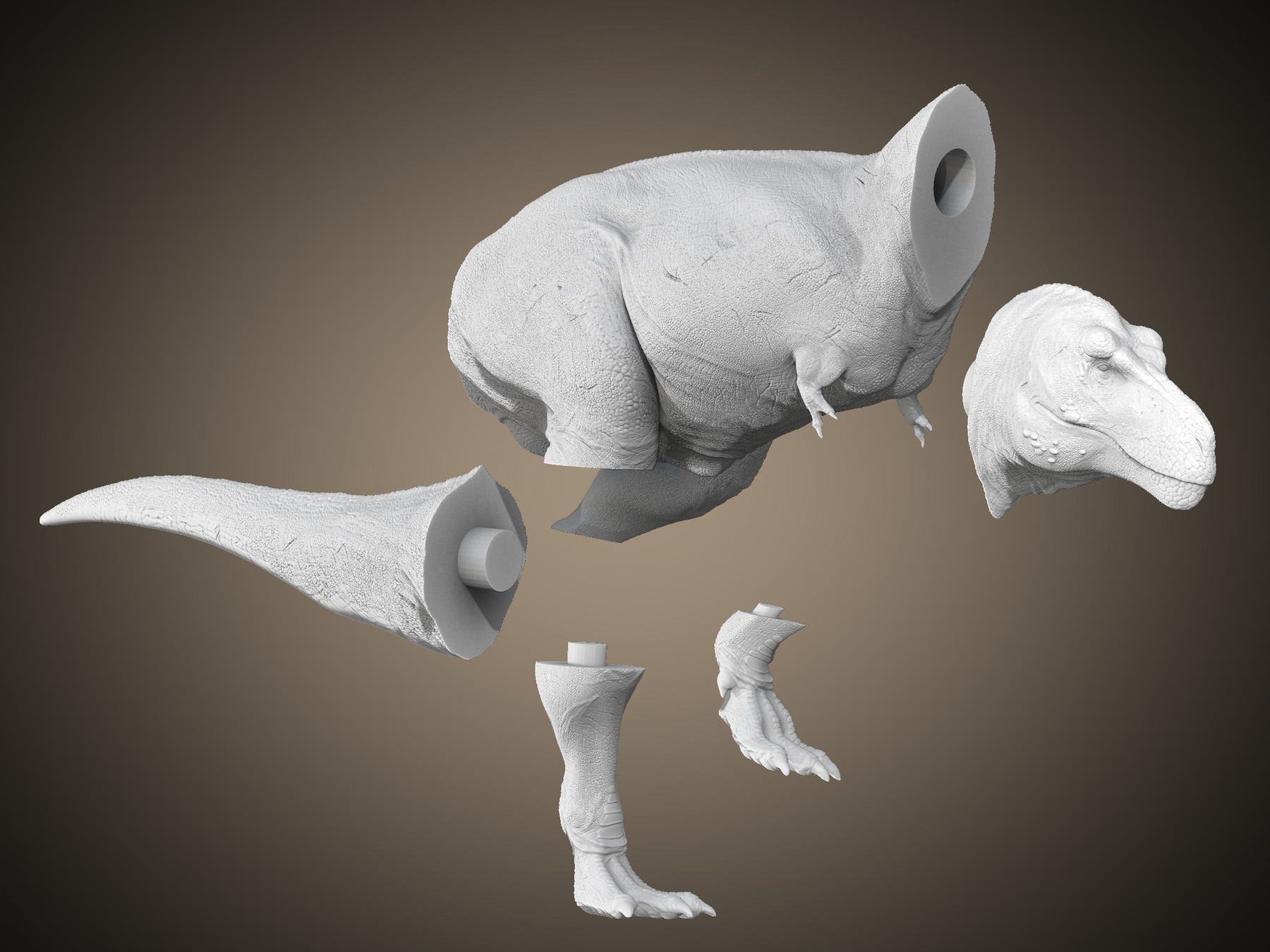 ArtStation T rex 3d print Resources