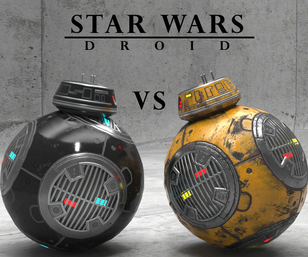 ArtStation - BB-9E Star Wars droid Low-poly 3D model | Game Assets