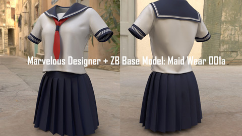 Marvelous + ZB Base Model : Japan Sailor Suit F001a (Female)