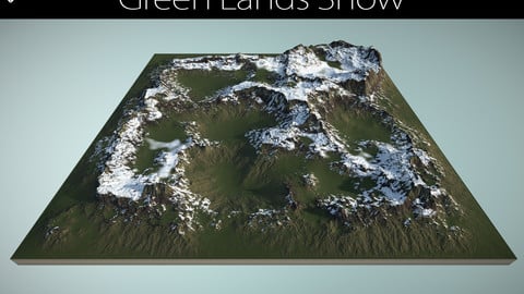 Terrain - 3 Green Lands Snow Height maps / Models