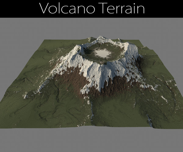 ArtStation - Terrain - 3 Volcano Height Maps / Models | Resources