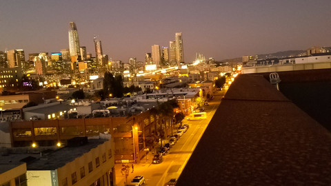 San Francisco  city at night.