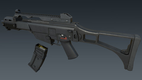 G36C lowpoly 3d model