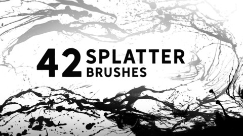 42 Splatter brushes photoshop