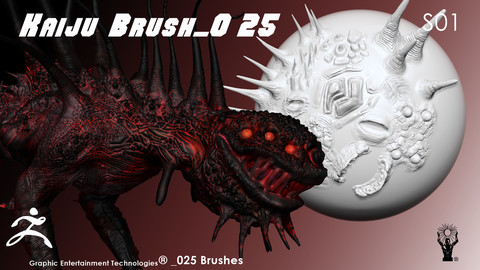 Kaiju Brush for ZBrush VDM / 3D alpha
