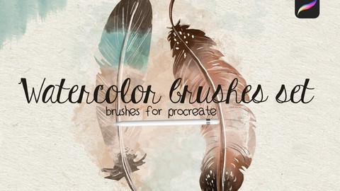Watercolor brushes set for Procreate