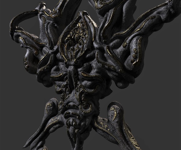 ArtStation Gothic Fantasy Head Door Knob Gameready 3D Asset (UE4