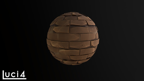 Stylized brick material