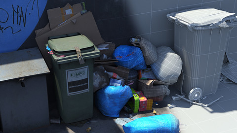 Garbage Trash Photogrammetry 3D Scan 8K