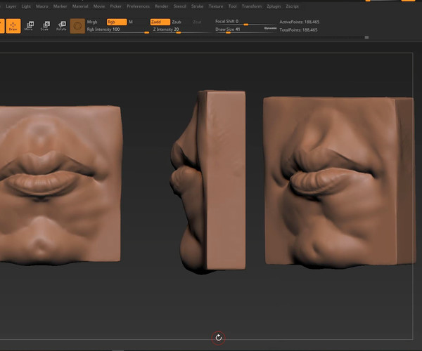 how to model a mouth in zbrush for rigging