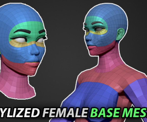 Artstation Base Mesh Stylized Female Resources