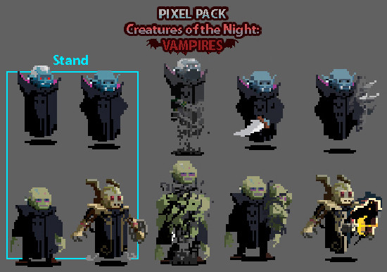 Top game assets tagged Pixel Art and Vampire 