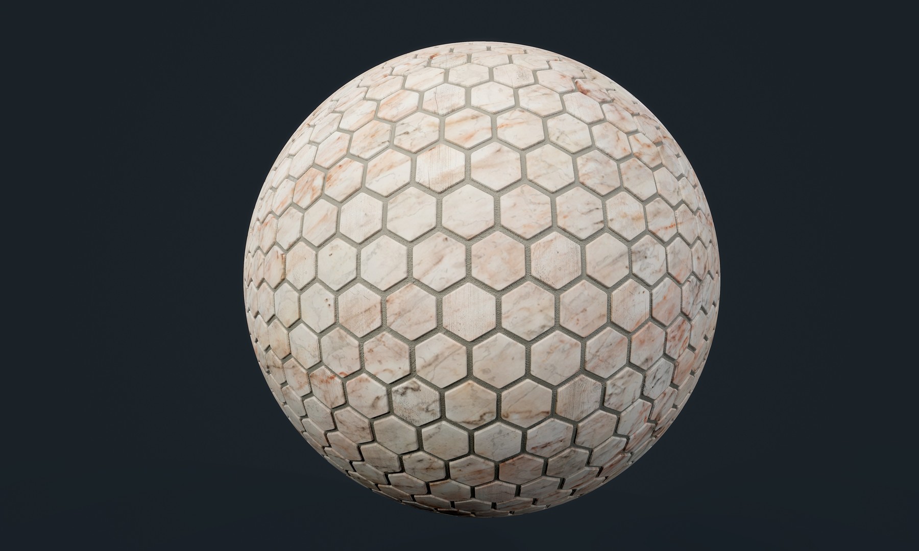 Pbr Seamless Textures Marble Hexagon Tile Seamless Pbr Texture 03