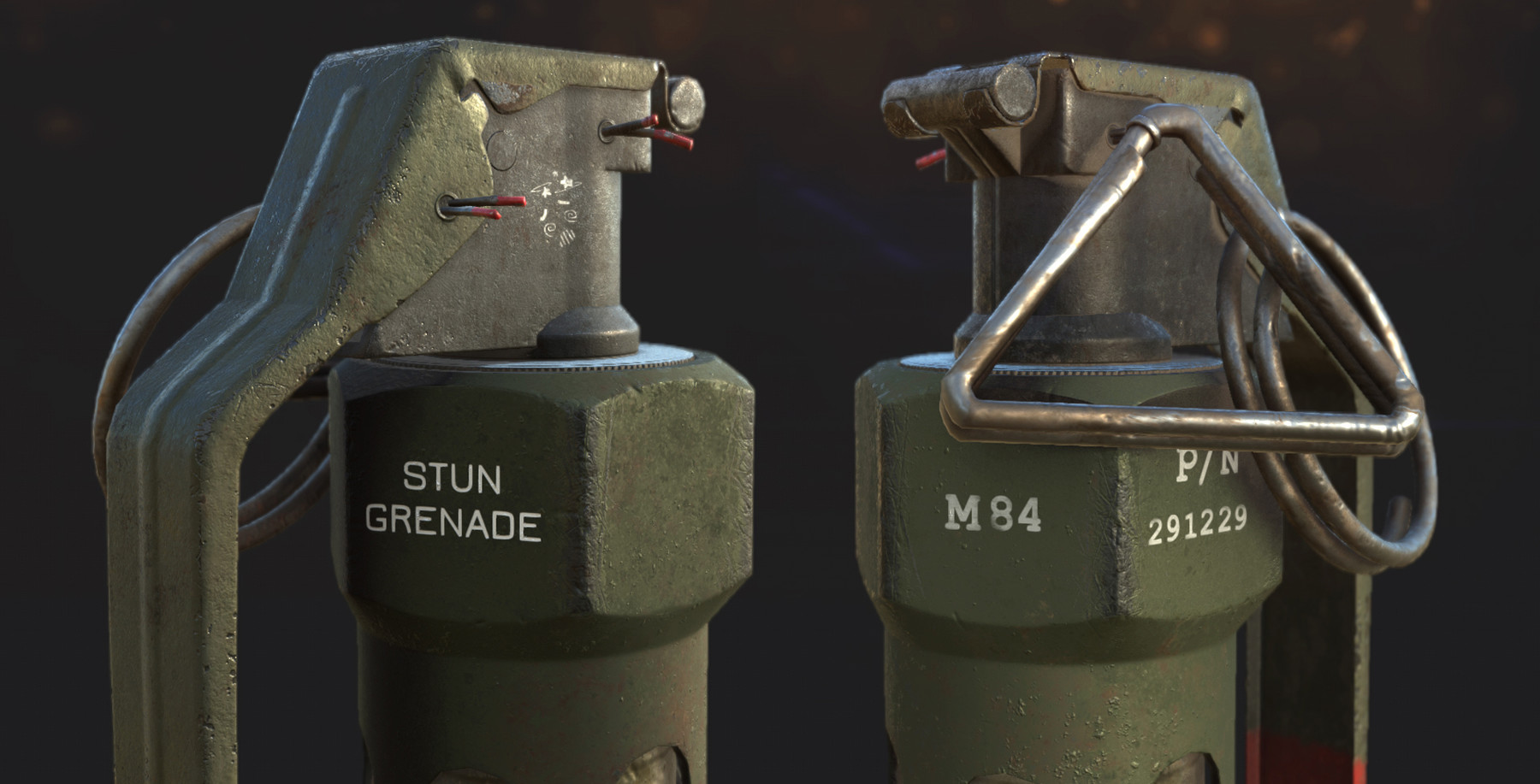 Artstation M84 Stun Grenade For Aaa Game Game Assets