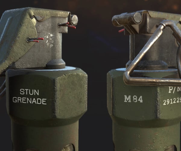 Artstation M84 Stun Grenade For Aaa Game Game Assets