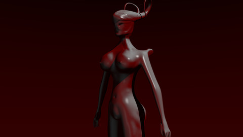 Queen of the Second Circle - Female Demon 3D Model