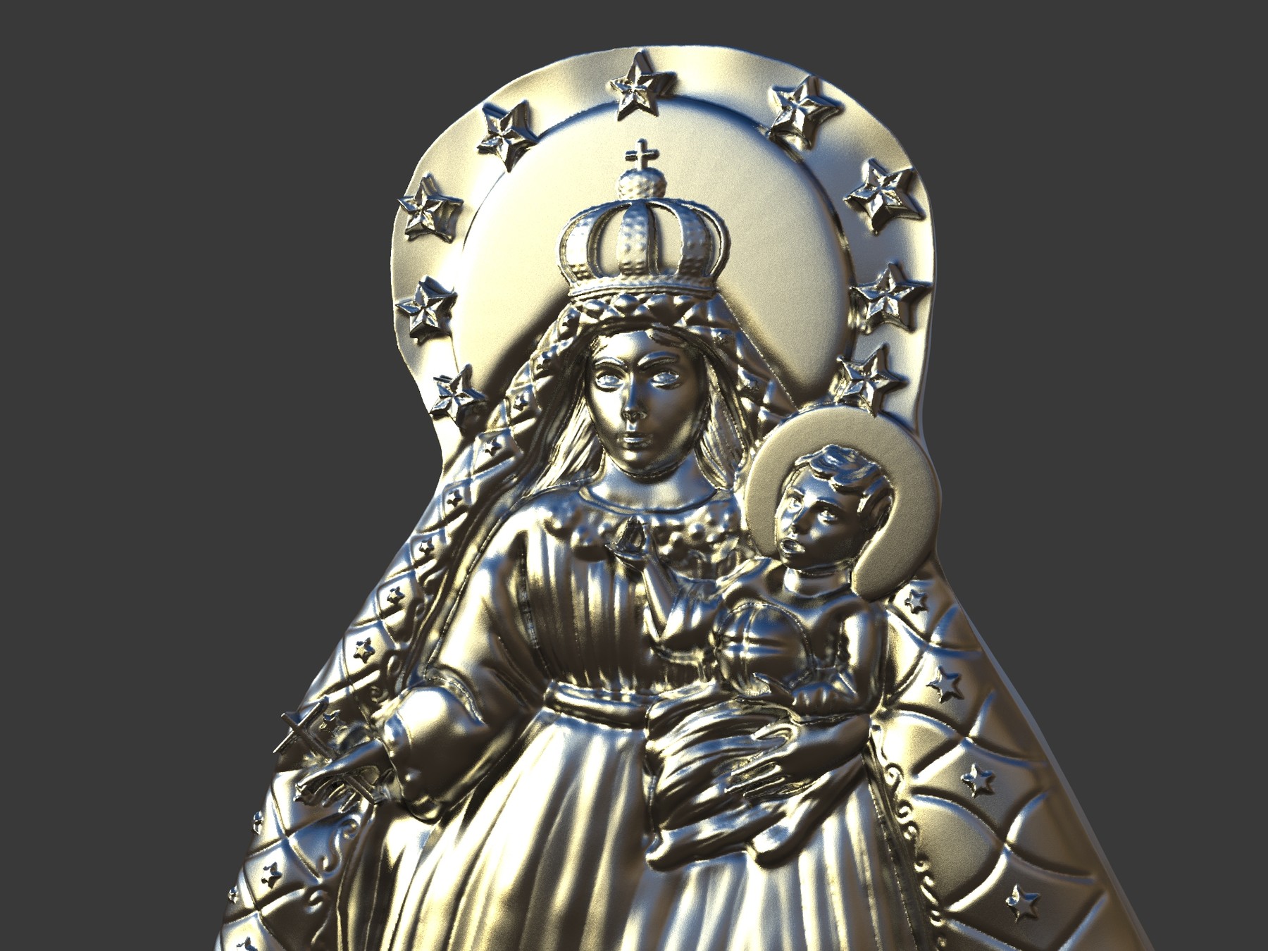 ArtStation Our Lady Of Charity Carved Sculpture Resources