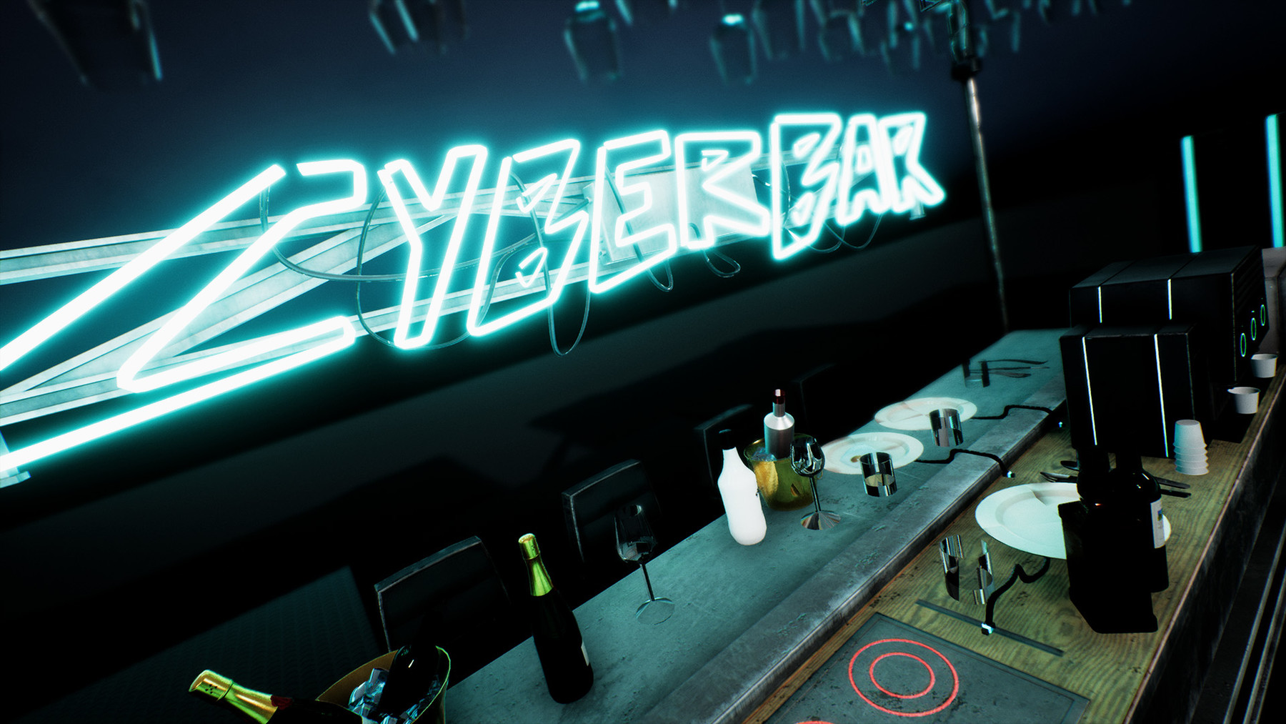 ArtStation - Cyberpunk Bar / Buffet Asset Set in Unreal Engine | Game ...