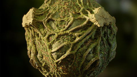Forest Mossy Stump - Substance Designer