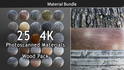 Photoscanned Wood Texture Pack