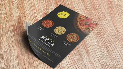 A4 - A5 Pizza Restaurant Advertising Flyer