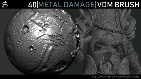 Zbrush - Metal Damage VDM Brush