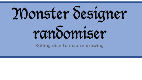 Monster designer randomiser