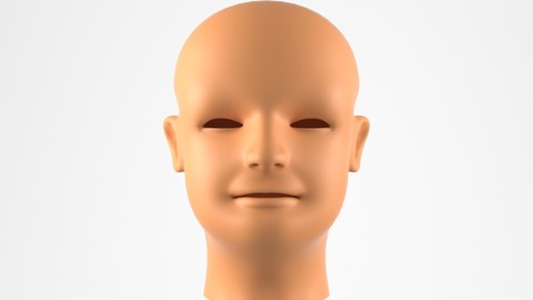 Fat Man Head 3d Model