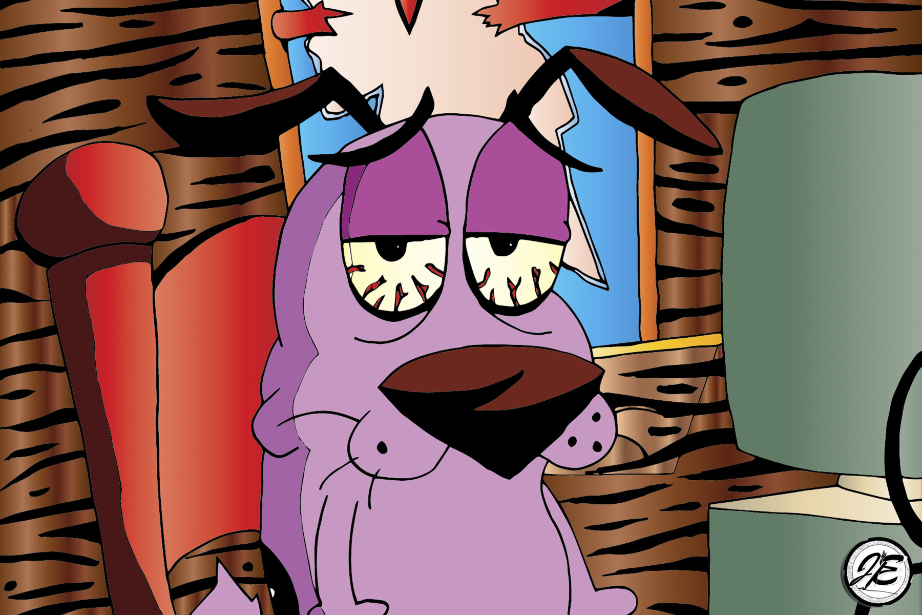 Jorden Estes - Courage The Cowardly Dog, image size:1800x1200
