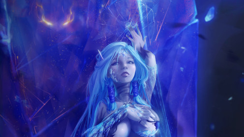 Shiva, the ice queen Pinup Final Fantasy