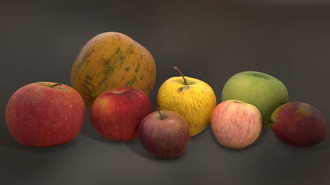 Photoscanned MiddlePoly Fruits Collection