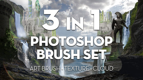 3 in 1 Photoshop Brush Set Combo Bundle