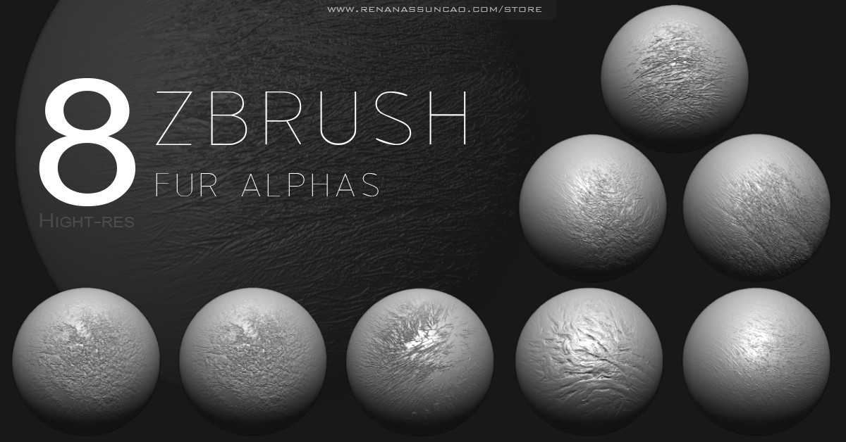 multi alpha brushes zbrush fur