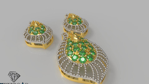 ndant with Beads 3D print model