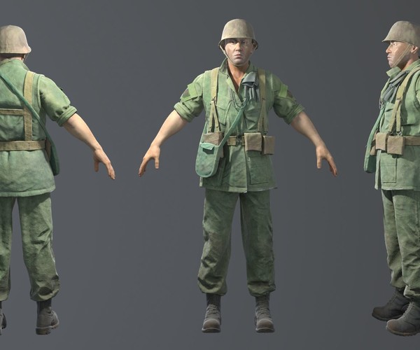 ArtStation - VietnamWar soldier bundles | Game Assets