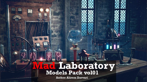 Mad Laboratory models pack for Unity Low-poly 3D model