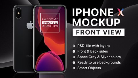 iPhone X Mockup - Front View