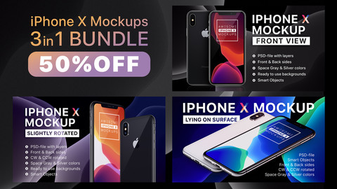 iPhone X Mockups BUNDLE