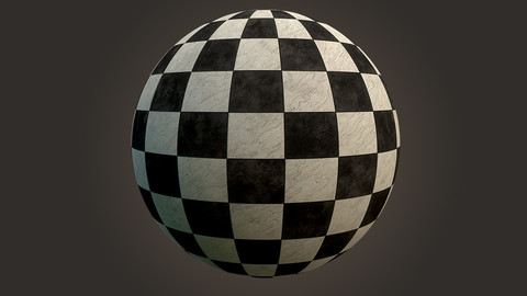4k PBR Vinyl Checkered Tiles  Substance Designer Texture