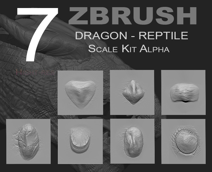 dragon scale alpha zbrush
