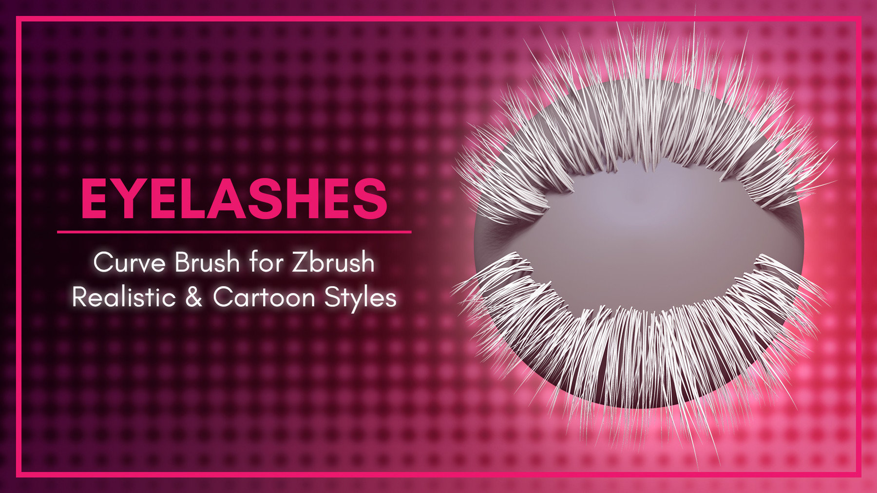 ArtStation - [IMM Brush] Realistic And Cartoon Eyelashes Curve Brush ...