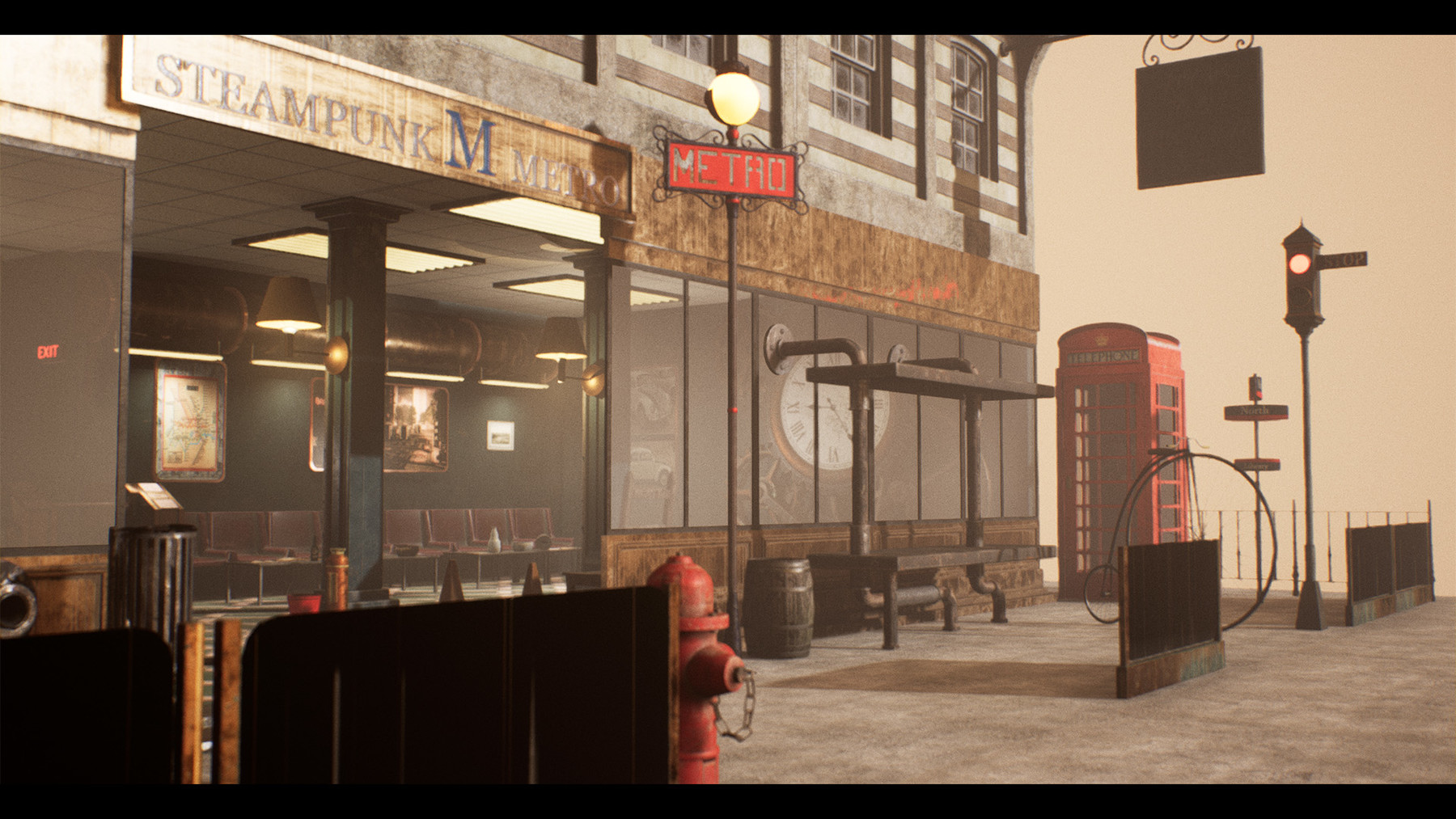 ArtStation - SteamPunk / Victorian Metro Station Interior Level | Game ...