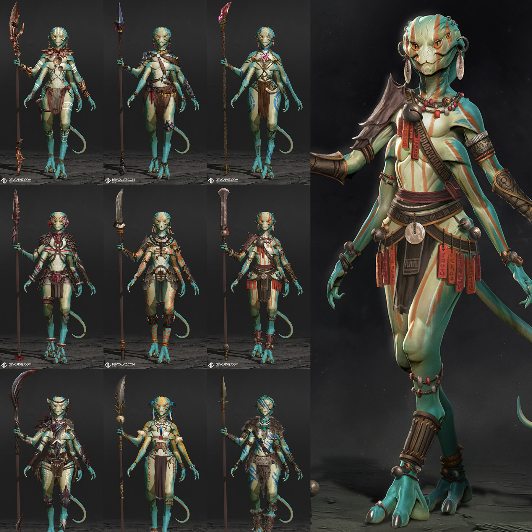 ArtStation - Alien Character Concept Art - Developing an Alien Tribe ...