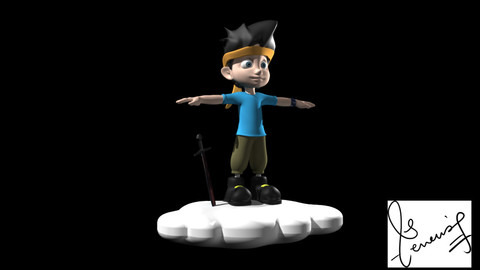 Cloud runner 3D Character  Model