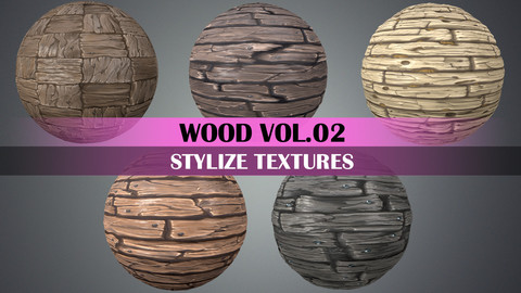 Stylized Wood Vol.02 - Hand Painted Texture Pack